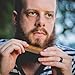 Striking Viking Sandalwood Beard Comb & Case - Pocket-Sized Grooming Tool with Fine & Coarse Teeth, Perfect for Use with Balms & Oils