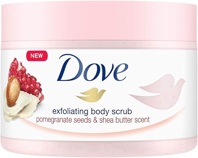 Dove Exfoliating Shower Scrub with Pomegranate Seeds & Shea Butter 225