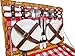Nature Gear Upgraded 4 Person XL Picnic Basket (XL 4 Person, Red & White)