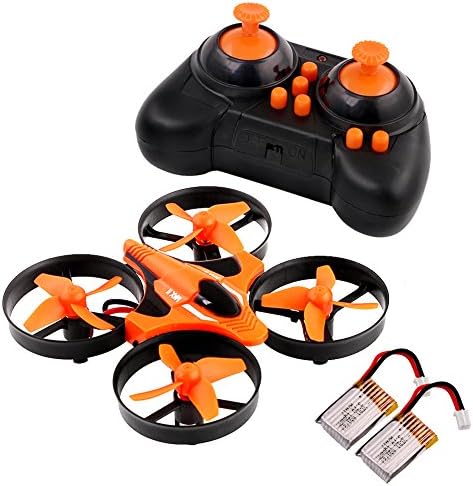 MOONBROOK Model aircraft Mini UFO Quadcopter Drone t2.4G 4CH 6 Axis Headless Mode Remote Control Quadcopter RTF Mode 2 Extra Batteries RC Copter with LED Lights