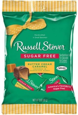 Russell Stover Sugar Free Butter Cream Caramels, 3 oz (Pack of 6)