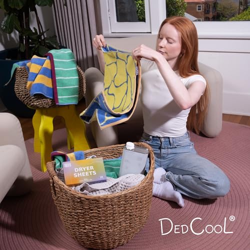 DedCool, Dryer Sheets, Xtra Milk, Fabric Softener, 40ct | Bergamot, vanilla & amber scent, non-toxic & vegan, softens & freshens