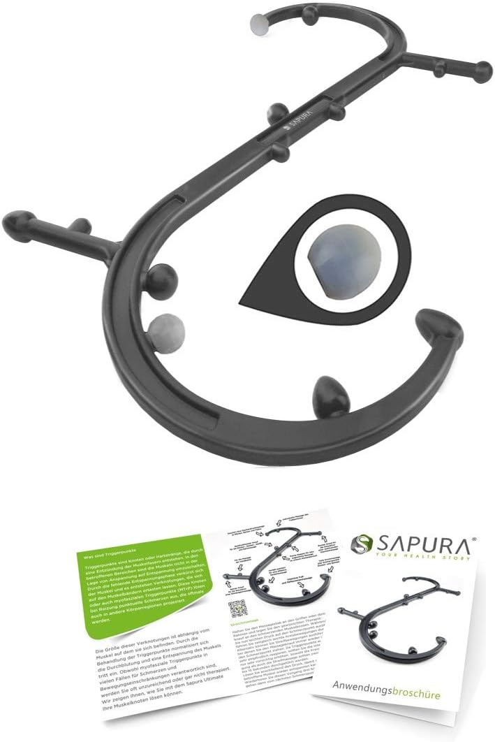 Triggerpoint back massager ✓ BLACK EDITION ✓ body & back hook ✓ self massage tool ✓ treatment of back - shoulder - neck pain ✓ treatment of sticky fascia ✓ effective back hook massager