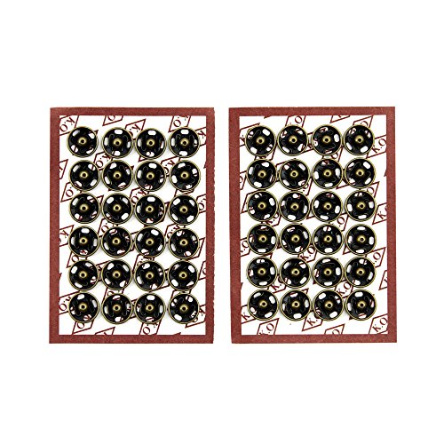 144 Sets of Sew-on Snaps, 8mm, Antique Brass