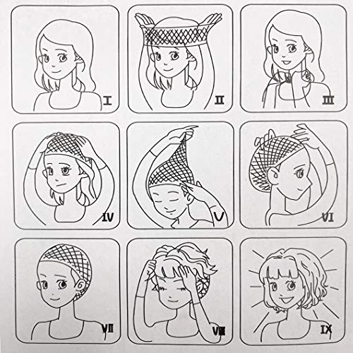 image for Messen Wig Caps 10 Pieces Stretchy Nylon Wig Cap Stocking Close End an