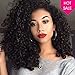 Donmily Hair Brazilian Virgin Human Hair Jerry Curly Pack of 3 Hair Weave Weft Extensions Natural Color 95-100g/Bundle (16 18 20, Natural Color)