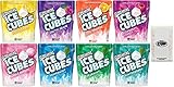 Ice Breakers Ice Cubes Sugar-Free Gum Variety, 8-40 Count Bottles, Lemon, Grape, Orange, Raspberry, Bubble Breeze, Peppermint, Spearmint, Wintergreen - with By The Cup Mints