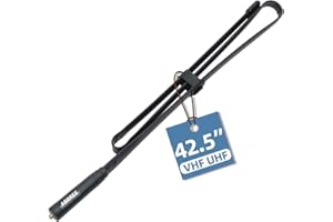 ABBREE Ham Radio Antenna 42.5-inch Long Range SMA-Female Dual Band 144/430Mhz Foldable CS Tactical Antenna for Baofeng UV-5R BF-F8HP Pro 5RM UV-21R K5PLUS AR-152 GM-15 Pro UV-5G Plus Two Way Radio