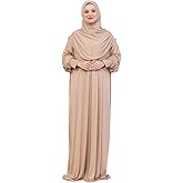 Prien Prayer Dress For Women, Cotton Muslim Abaya, Soft Hijab, Elegant Turkish Islamic Wear For Eid, Ramadan, Umrah, Hajj