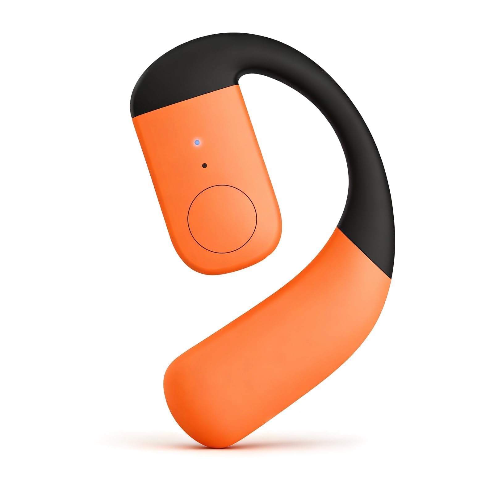 Xmenha F22 Orange Single Ear Bluetooth Wireless Bone Conduction Open Ear Headphones with Earhook, IPX5 Water Resistant, 15H Playtime, 1H Charge, Bluetooth 5.3, Orange