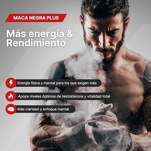 Maca Preta de Alta Potência – 45.000 mg Equivalente – Testosterona Natural Homem – 180 Cápsulas Vegan – Energia, Vitalidade e Culturismo – Produzido na UE - Nyvos — foto 2 de 8