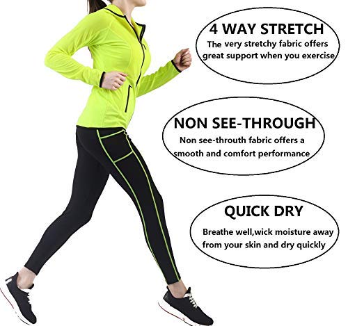 Activewear Sets for Women-Workout Clothes Gym Wear Tracksuits Yoga Jogging Outfit HoodieJacket Pant Legging 2PiecesSet - Thumbnail 2