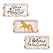 Magical Unicorn Party Favors - Mini Candy Bar Wrappers - 45 Stickers