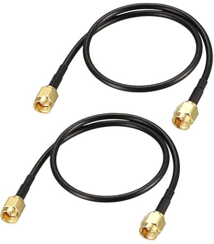 Uxcell BNC To SMA Right Angle RG316 Coaxial Cable 1Ft For Ham Radio & Wireless Devices