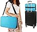 GIANT 124 Essential Oils Train Case for 5ml, 10ml and 15ml bottles – Shoulder Style Soft Case with Tall Plush Black Felt Inlay EVA Insert, Premium Metal Connectors and Double Zippers (Caribbean Blue)