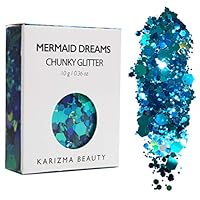 Mermaid Dreams Chunky Glitter ✮ COSMETIC GLITTER KARIZMA ✮ Festival Beauty Makeup Face Body Hair Nails