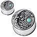 SoScene Antiqued Stainless Steel Moon & Stars with Opal Gems Single Flare ear gauges-ear plugs (10MM-00 GAUGE)