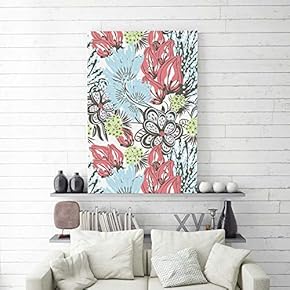 Canvas Wall Art Colorful Flower Canvas Painting Wall Poster Decor for Living Room Wooden Framed Home Decorations - 12x18 inches