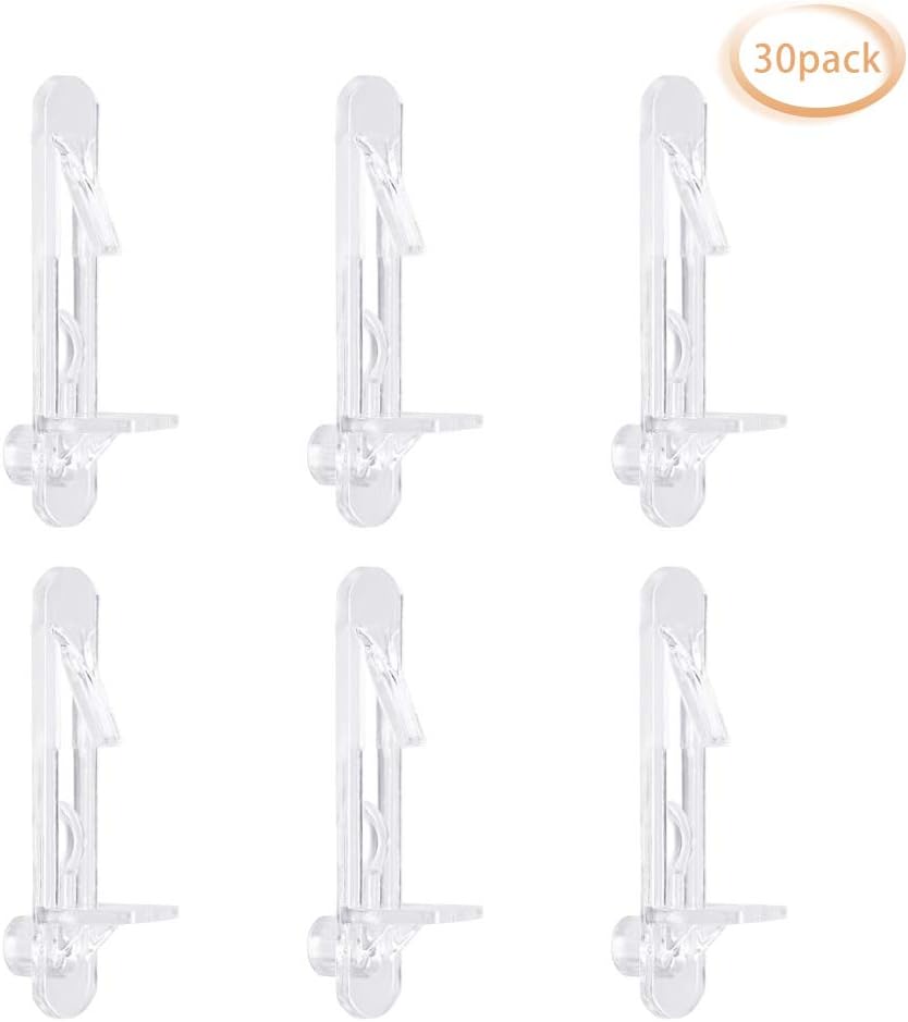 INCREWAY 30Pack Plastic Shelf Clips, SelfLocking Shelf Support Peg