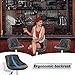 BestOffice Bar Stools Bar Stools Swivel Stool Height Adjustable Bar Chairs with Back PU Leather Swivel Bar Stool Set of 2 Kitchen Counter Stools Dining Chairs