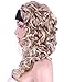 Kalyss Long Curly Blonde Half 3/4 Wigs for Women Synthetic Full Head Ombre Blonde Wavy Daily Wear Headband wigs