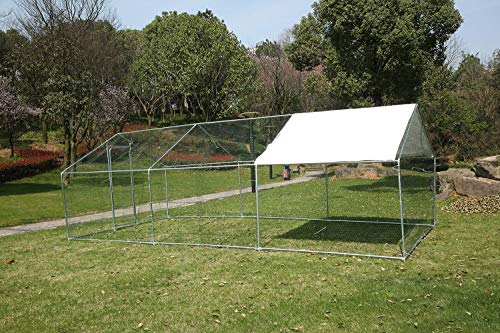 walnest Large Chicken Coop Chicken Cage Walk-in Pens Outdoor Ranch Crate Rabbit Chinchilla Ferret Gerbil Poultry Cage Enclosure Pet Exercise and Playpen Pen Pet Exercise with Cover
