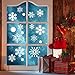 UGY 90 Pcs Christmas Decoration Snowflakes Window Clings Reusable Winter Stickers White Wonderland Decals Ornaments Holiday Party Supplies