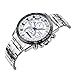 LONGBO Unique Business Wristwatches Fashion Stainless Steel Starp Sport Miliatry Analog Quartz Watch For Men - 80132 White