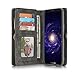 KONKY Magnetic Wallet Case Suit for Samsung Galaxy S8 Plus Black
