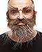 Mustaches Self Adhesive Fake Mustache Beard and Eyebrows, Novelty, Realistic False Facial Hair, Costume Accessory for Adults, Brown and Gray Color