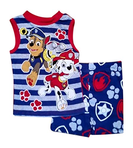 Paw Patrol Little Boys 2 Piece Tank & Short Pajama Set (4)