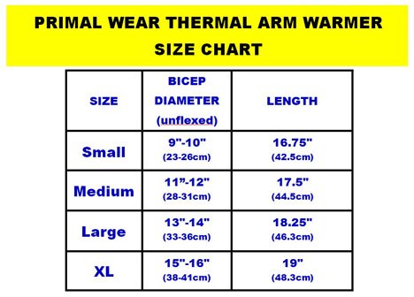 Primal Wear Tattoo Lighter Weight Lycra Arm Warmers Sleeves Mens Large