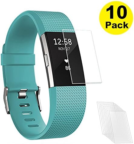Fitbit Charge 2 Screen Protector, [Value Pack][10-Pack] TAKEN ONE Full Coverage Screen Protector for Fitbit Charge 2 HD Clear Anti-Bubble Film