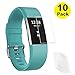 Fitbit Charge 2 Screen Protector, [Value Pack][10-Pack] TAKEN ONE Full Coverage Screen Protector for Fitbit Charge 2 HD Clear Anti-Bubble Film
