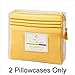 Clara Clark Premier 1800 Collection Pillowcases, King, Yellow