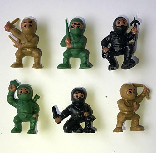 40 Camouflage Black Green Brown Ninjas Camo Warriors Fighters Figures Cupcake Cake Toppers Ninja Kung Fu Guys Martial Arts Army Men Lot Party Favors