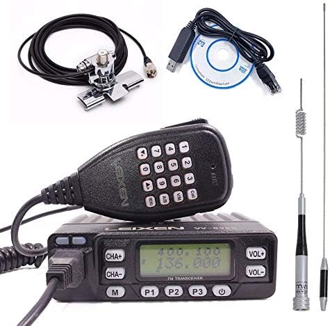 LEIXEN VV-898S Dual Band VHF/UHF 5W/10W/25W Two Way Radio Car Mobile Ham Radio Tranceiver With USB Programming Cable+ Dual Band Antenna Set