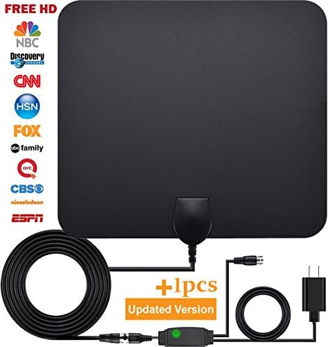 Udeserve 4335091936 TV Video Antenna 50+ miles range with Detachable Signal Amplifier