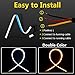 60CM LED Strip Lights DRL Flexible Daytime Running Lights,White-Amber Dual Color 2pcs Waterproof Flexible Ultrathin LED strip light Turn Signal Lights Taillight Headlight Decorative Kits 24inch