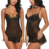Avidlove Women Sexy Chemise Lace Cups Lingerie Slim Mesh Babydoll