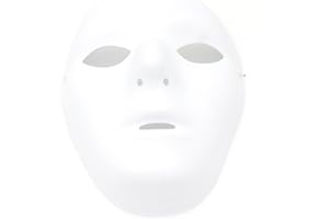 Kvvdi Female Scary White Blank Half Face Masks for Halloween DIY Scary Mask (Femal)