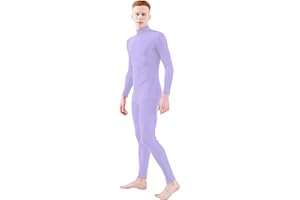 Ensnovo Adult Spandex Turtleneck Long Sleeve One Piece Unitard Bodysuit Dancewear