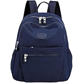 Tanweibago Mini Nylon Women Backpacks,11L Small Ladies backpacks Casual Lightweight Women Shopping Travel Daypack (Navy Blue)