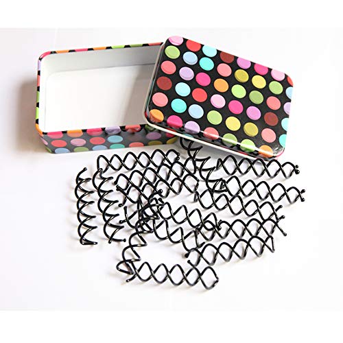 Hisight Black Spiral Hair Pin DIY Hair Style Sleek and Compact Alloy Construction Fluffy Screw Hair Pins - 15 Boxs (Multicolour dot box) - Thumbnail 4