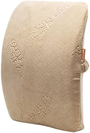 Lumbar Pillow Back Cushion By Memory Foam,Coccyx Waist and Back Support,Comfortable,Soft,Relieves Back Pain and Pressure,With Adjustable Straps