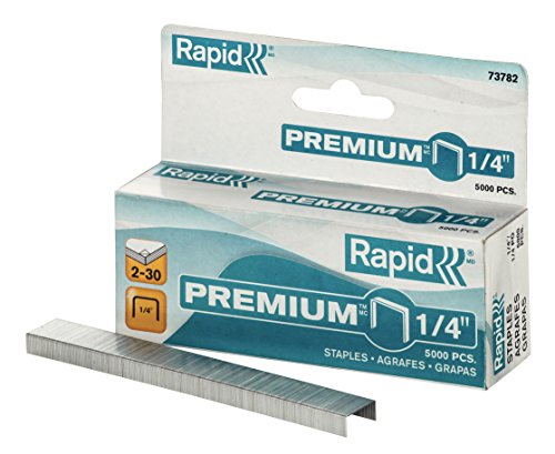 Rapid Premium 1/4" Staples - 5,000/box