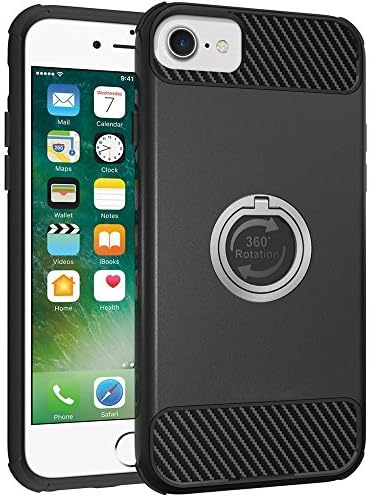 iPhone 8 Case, iPhone 7 Case, iPhone 6/6S Case, TOPOZ Heavy Duty Shockproof Anti-Scratch Case with 360 Degree Rotating Ring Grip kickstand for iPhone 7/6s/6'