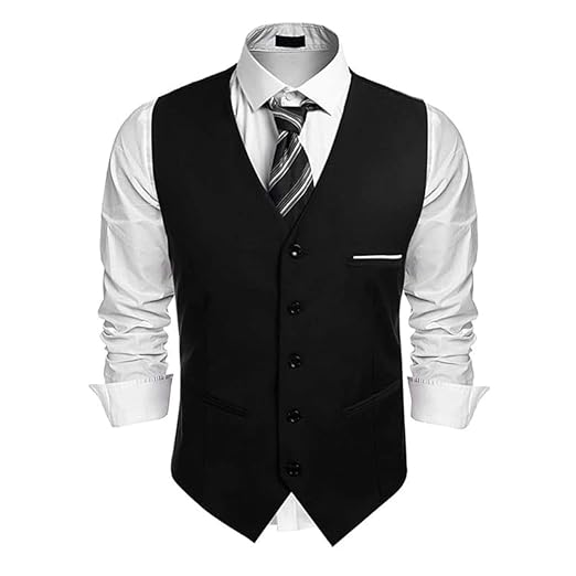 Buy house of sensation Men's Business Suit Vest Slim Fit Dress Vest