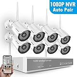 [1080P NVR] Security Camera System Wireless,Safevant 8CH 1080P NVR Security Camera System(NO Hard Drive),8PCS 960P(1.3 Megapixel) Indoors/Outdoors Wireless Security Cameras,Plug&Play,No Monthly Fee