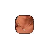 Tiny Gold Silver Love Heart Initial Necklace